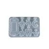 Amapola DIY Resina de Cristal Arena Líquida Colgante Llavero Molde Colgante de Siete Eslabones Etiqueta Molde de Silicona Venta al por Mayor