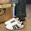 Sapatos de treino alemães estilo balé com cadarço de couro bovino sapatos de corrida femininos sola macia não cansa os pés sapatos esportivos casuais sapatos Forrest Gump