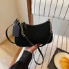 Bolso de axila de color liso, moderno y sencillo para mujer, nuevo modelo 2025, bolso de mano de un solo hombro, bolso bandolera con textura, bolso de mano