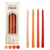 Velas Rosca de Color Degradado, 4 Piezas/Caja, Velas Cónicas de 30 cm, Palitos Cónicos Morandi de Colores, Velas Largas de Color Sólido Estilo Europeo para Uso Doméstico