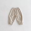 Verão Ins Calças Xadrez Infantil Fina Linho Algodão Infantil Calças Anti-Mosquito Leggings Casuais para Bebê Masculino e Feminino