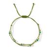 Explosiones de alta sensibilidad pulsera de cristal de doble anillo Europa y Estados Unidos fresco simple cuerda tejida joyería regalo para amantes pulsera venta al por mayor