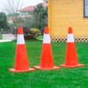 Cone de estrada de borracha 70cm cone de bloqueio de estrada refletivo cone de sorvete barril coluna de aviso de construção de tráfego barril de sinal de estrada