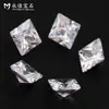 Yongjia Piedra Preciosa 5A Ángulo Recto Cuadrado Zircón Blanco Cuentas Sueltas Accesorios para Uñas DIY Al Por Mayor Brillante