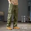 Pantalones de Trabajo Estilo Americano para Hombre, Pantalones Largos Casuales Finos Sueltos de Pierna Recta, Tendencia Versátil Multibolsillos Duraderos de Ropa de Trabajo