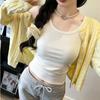 Primavera e Verão Básico Versátil Interno Base Pequeno Camisole Feminino Emagrecimento Gola Redonda Roupa Exterior Top Modal