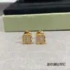Pendientes de Trébol de Cuatro Hojas de Alta Calidad Chapados en Oro, Ganchos para Orejas, Colgantes para Orejas, Artículo de Venta Caliente en TikTok de Trébol de Cuatro Hojas, No se Desvanecen