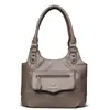 Bolsa Grande de Mão 2026 com Textura Simples, Nova Moda Cor Sólida Bolsa Tote Feminina, Bolsa de Ombro e Bolsa Transversal