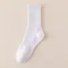 Calcetines para Hombre de Algodón Puro Cortos Verano Finos Calcetines de Media Caña para Mujer Deportivos Casuales Transpirables Absorbentes de Sudor Calcetines Blancos Zhuji