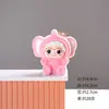 Figurillas de Resina de Elefante Kuku Flocado Lindas para Coche y Escritorio, Manualidades, Pequeños Adornos, Regalos Creativos al por Mayor