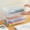 Caja de Almacenamiento de Papelería Escritorio Gran Capacidad Transparente Soporte para Lápices de Colores Lápices de Colores Dibujo Infantil Pintura Lápiz Acuarela Bolsa