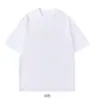 Camiseta Pesada de 260g Manga Corta Algodón Puro Verano Media Manga Estilo Hombro Caído Estampada Holgada Cuello Redondo Color Sólido Top Venta al por Mayor