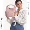 Nuevo bolso transfronterizo de Amazon simple tejido a mano a la moda de gran capacidad tipo cubo versátil para ir al trabajo portátil bandolera