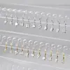 Anillos para Ombligo de Acero Inoxidable Galvanizado con Circonita Blanca Transfronterizos en Formas Cuadrada, Corazón y Gota con Joyería para Piercing de Rosca Interna