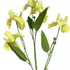 Flor Artificial de Simulación Cruzada Flor Nueva de 5 Cabezas de Lirio Ramo de Flores de Boda Flor de Seda Artificial de Alta Calidad Flor de Simulación Flor Decorativa