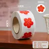 Pegatinas de Recompensa de Flores Rojas Pequeñas Enrolladas, Pegatinas de Recompensa de Flores con Cara Sonriente Autoadhesivas para Maestros, Pegatinas de Elogio para Estudiantes de Preescolar