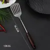 Aço inoxidável utensílios de cozinha panelas cabo de madeira pá de cozinha doméstica cozinha cozinhar escorredor espátula conjunto vendas diretas da fábrica