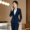 Conjunto de Terno Profissional Outono e Inverno para Mulheres Uniforme de Recepcionista de Hotel e Garçom de Restaurante Chinês de Luxo Vermelho