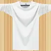Nueva Camiseta Base para Hombre de Primavera y Otoño, Camiseta de Manga Larga de Color Sólido, Cuello Redondo para Hombre, Tallas Grandes de Color Sólido