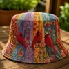 Colección de sitios web independientes transfronterizos nuevos de 2026: Sombrero de pescador y sombrero para el sol versátiles de arcoíris con estampado digital 3D y bordado acolchado, aptos para hombres y mujeres