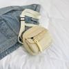 Terciopelo 2024 Primavera Nueva Moda Color Sólido Casual Bolsa de Tela Estilo Campus Bolso Pequeño Cruzado de Hombro para Niña Trendy