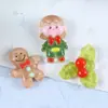 Caixa de Presente Boneco de Neve Série de Natal Sino Árvore de Natal Cola Creme Presilhas de Cabelo Corda de Cabelo Acessórios de Resina DIY