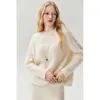 2026 Estilo Minimalista Otoño/Invierno Nueva Ropa de Punto de Cachemir para Bebé para Mujer Cuello Redondo Borde Enrollado Mangas Raglán Suéter de Estilo Relajado