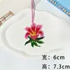 Colgantes de Serie de Flores Multicolor con Cuentas de Dibujos Animados Parches de Tela Accesorios para Ropa Colgantes para Mochilas Llaveros Decorativos DIY