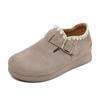 Para os Estados Unidos cor natural retro Birkenneth sapatos femininos 2025 primavera e outono casual ao ar livre preguiçoso um passo alto couro sapatos femininos