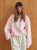 Sudadera de cuello redondo gruesa, color liso, divertida y sencilla, para chica dulce, a la moda y con estilo, top de hip-hop a la moda