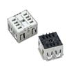 Suministro de conector USB AF de cuerpo corto hembra de doble capa de 180 grados y 10,5 de doble orificio hembra, conector USB hembra de cuerpo corto