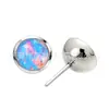 Jiangtai F136 Aleación de Titanio Joyería Cabeza Tazón Taza Pin de Ópalo Transfronterizo G23 Aleación de Titanio Cuerpo Piercing Pendientes