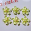 Accesorios de Resina Materiales para Manualidades Hebillas de Zapatos Parches para Sombreros Parches de Pegamento Cremoso Cubiertas de Paja Transparentes Flores con Purpurina Fina Tamaño Pequeño