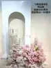 Flor de Casamento Criativa Flor Rosa de Casamento Fileira de Flores Arranjo de Flores de Chão Salão de Casamento Decoração de Arte Floral Pronta