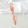Cuchillo y Tenedor Cuchara Desechables Transfronterizos Color en stock Tenedor de Plástico Vajilla de Fiesta Tenedor de Fiesta Boda Suministros de Decoración
