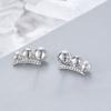Pendientes de cuñada mismo estilo pendientes plata de ley s925 nicho alta calidad elegantes femeninos pendientes de perla no se decoloran venta al por mayor
