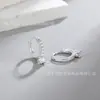 Lindos Cierres Pequeños para Pendientes para Mujer Corazón Estrella Lazo Circonita Pendientes de Clip Aro Accesorios DIY Venta al por Mayor