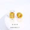 Novo Pulseira Tradicional Chinesa de Camada Dupla com Contas da Sorte Cravejadas de Diamantes com Padrão de Martelo Dourado e Espaçador de Círculo Dourado, Fio Vermelho para o Ano de Nascimento