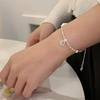 Xiaozhong, nueva pulsera de plata con perla de la suerte de estilo chino, pulsera de regalo exquisita y ligera de lujo a la moda para mujer