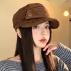 Sombrero de equitación plisado retro para mujer, boina plana de otoño, adelgazante, nuevo y elegante sombrero de pintor 2026