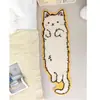 Manta de Mesita de Noche Familiar Estilo Lindo, Felpudo para Vestidor, Alfombra de Sala de Estar, Manta de Rayas de Gato Lindo para Mesita de Noche, Manta con Forma Especial, Esterilla para Ventana de Mirador