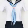 Bufanda de Color Puro Estilo Preppy Traje de Marinero Japonés Bufanda Triangular de Seda Mate Oversize Corbata de Lazo