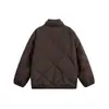 Ropa Vintage 2025 Invierno Nuevo Retro Americano Color Sólido Falso Dos Piezas Acolchado Cuello Alto 90% Plumón de Pato Blanco Chaqueta