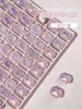 Nuevas joyas para uñas Super Flash K9 rectangulares octogonales de diamante de cristal taladro de pila de diamante de punta inferior Red de diamantes Aurora Decoraciones de uñas de moda