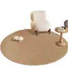 Alfombra Redonda Sencilla Estilo Wabi-sabi para Sala de Estar Yute Sintético Resistente a la Suciedad Alfombrilla de Fácil Cuidado Resistente al Desgaste A Prueba de Arañazos de Gato Alfombra Antideslizante Silla de Oficina
