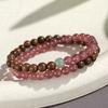 Pulsera de cuentas de sándalo de seda dorada, cristal fresa, para mujer, literaria, retro, ágata gris púrpura, rojo sur, joyería al por mayor