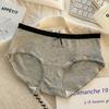 Renda Retrô Algodão Puro Roupa Íntima Feminina Cintura Média 10A Antibacteriano Crotch Estendido Bolinhas Algodão Calcinhas para Meninas Cintura Média