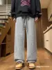 Pantalones Casuales Rayados para Hombre de Primavera y Otoño Estilo Americano Holgados Versátiles de Caída Rectos Pantalones Ropa para Hombre