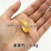 Anillo Mariposa Flor Estilo Étnico de Moda, Elegante Oro de Arena Vietnamita Incrustado con Corona de Circonita Anillo Hueco para Dedo Índice Suministro de Joyería