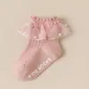 Meias de Renda para Bebê Primavera Outono 2026 Novas Meias Infantis Transfronteiriças Atacado Meias de Renda para Bebê Antiderrapantes Meias Curtas de Princesa para Meninas